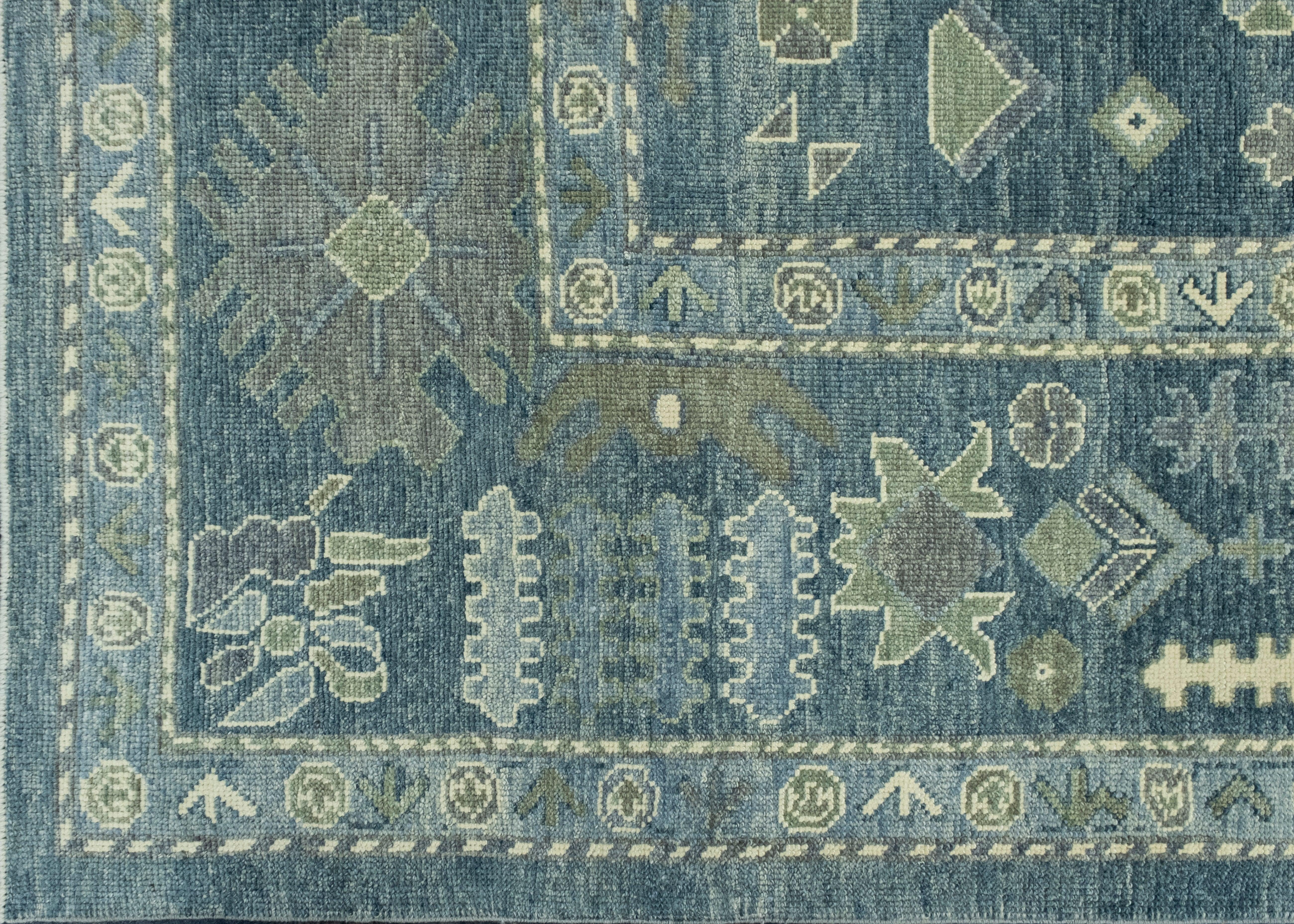 Annodato a mano Turkish Oushak Rug 9'5