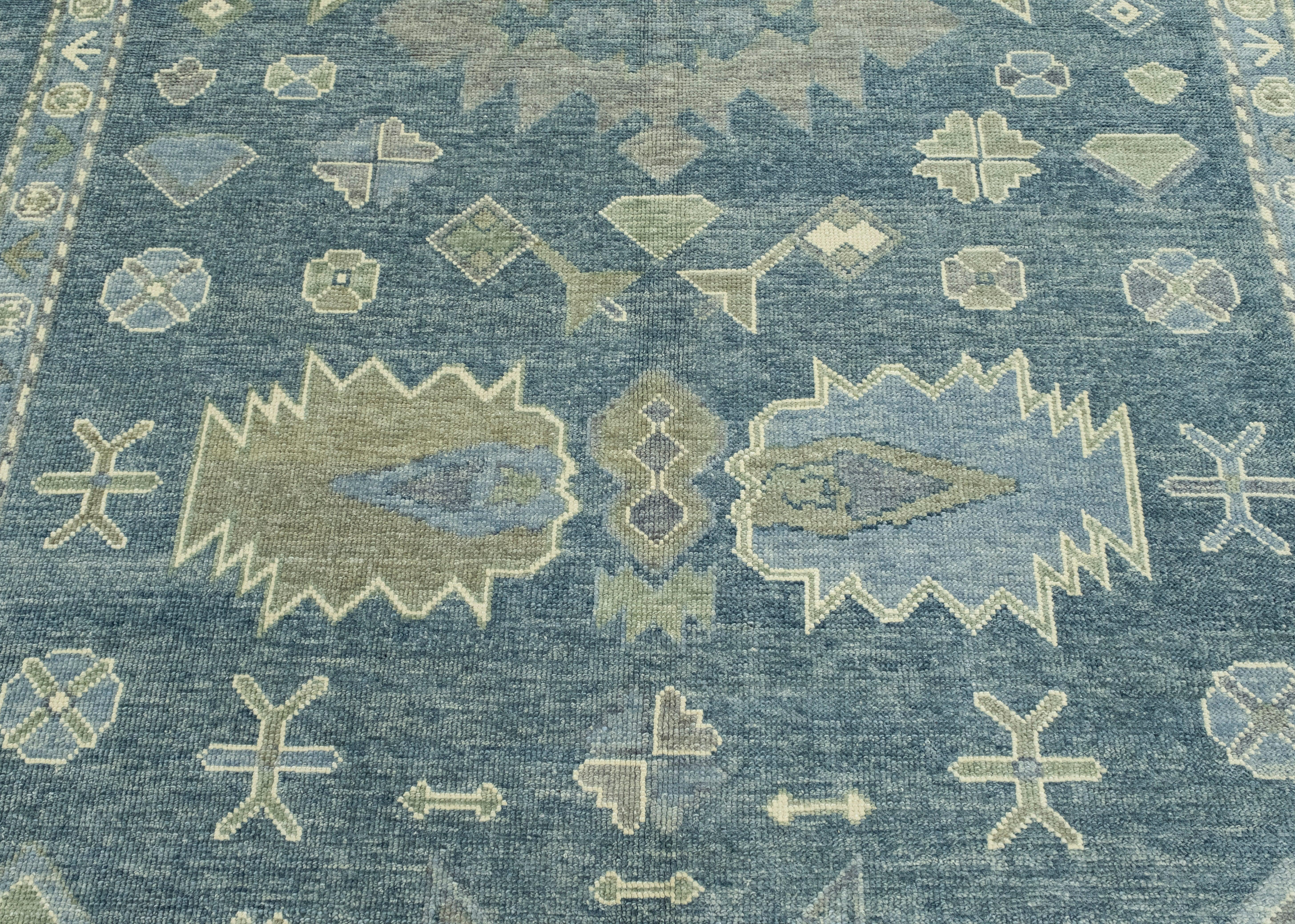 XXI secolo e contemporaneo Turkish Oushak Rug 9'5