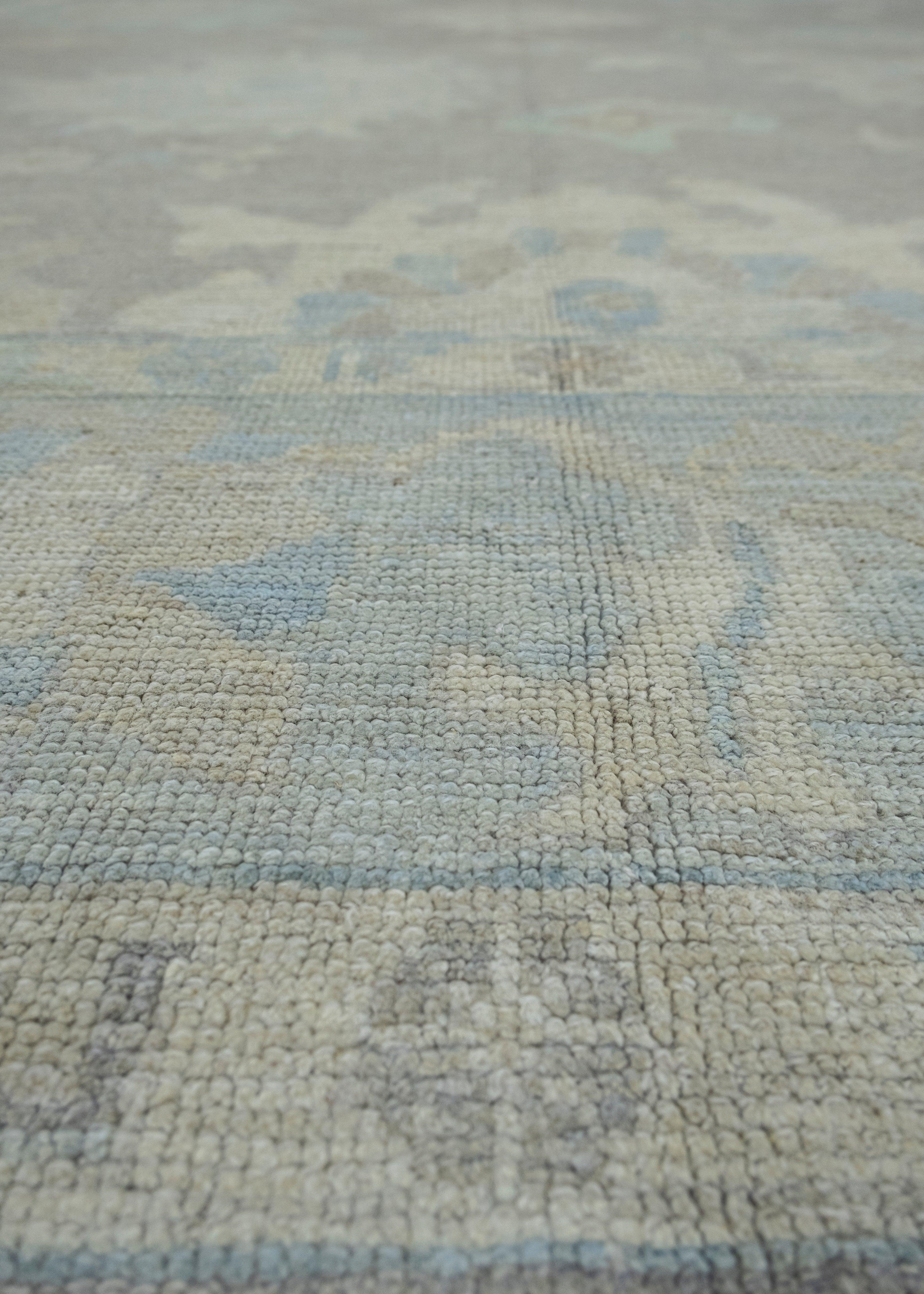 Wool Turkish Oushak Rug 9'6