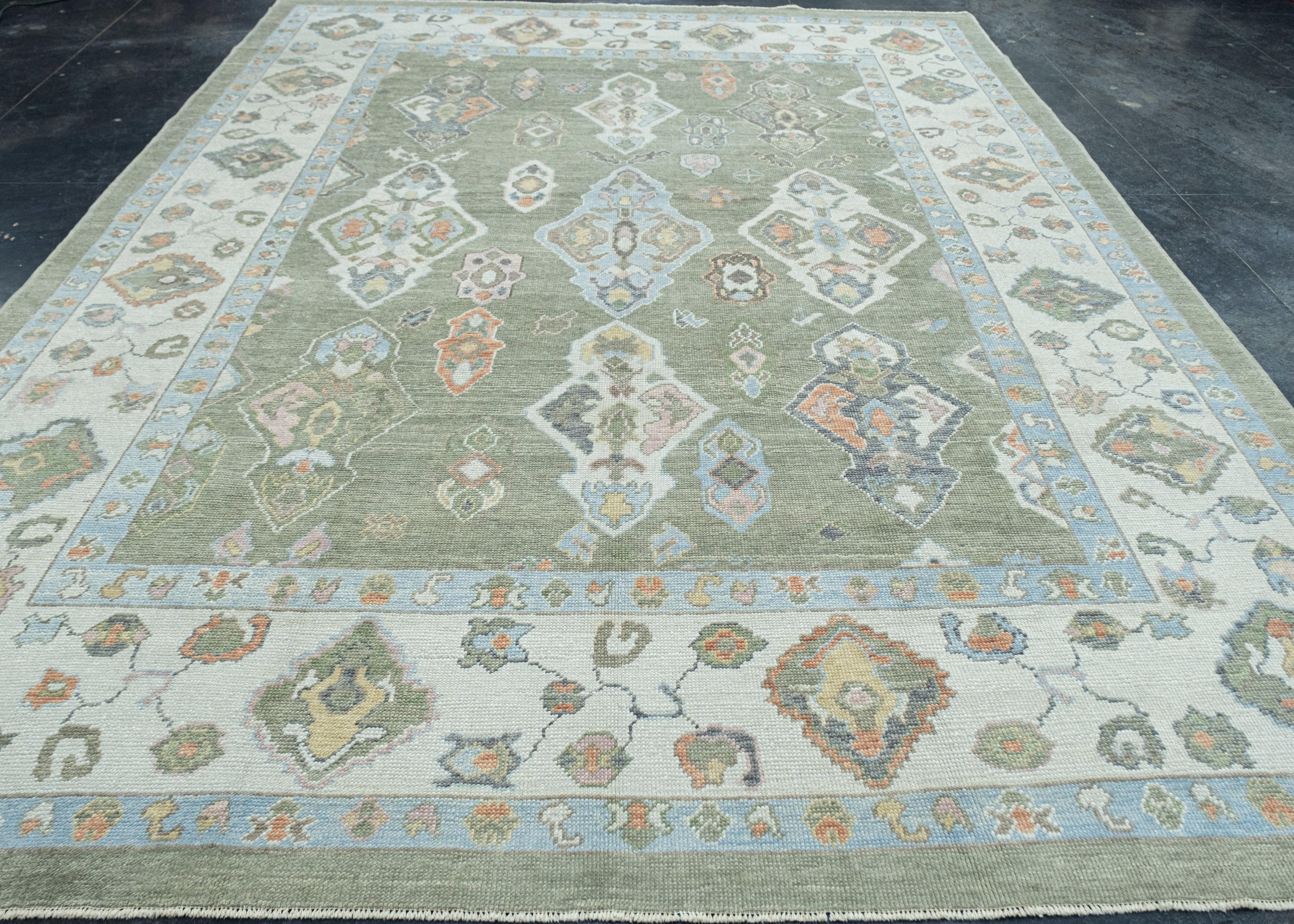 Turkish Oushak Rug 9'7