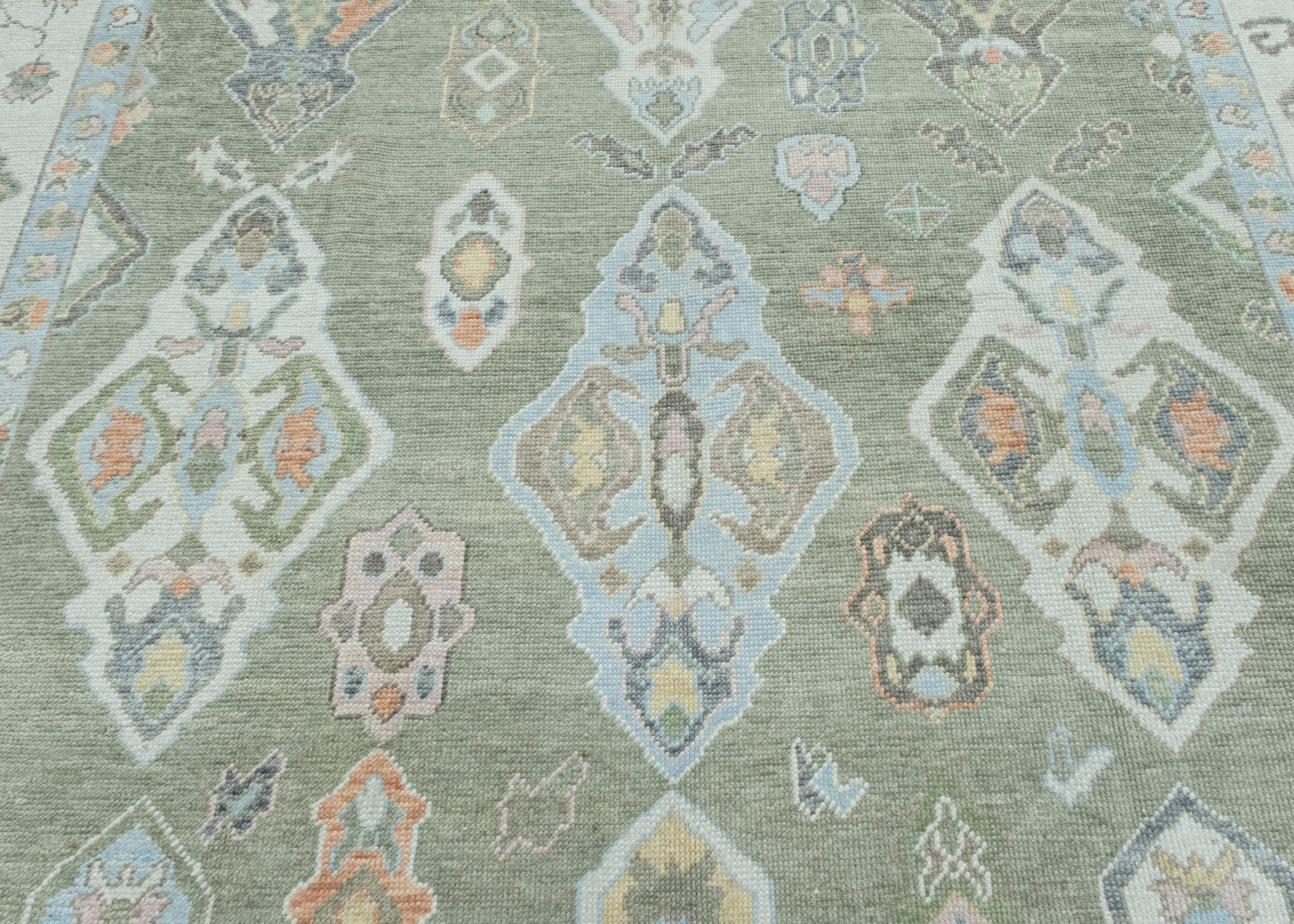 Contemporary Turkish Oushak Rug 9'7
