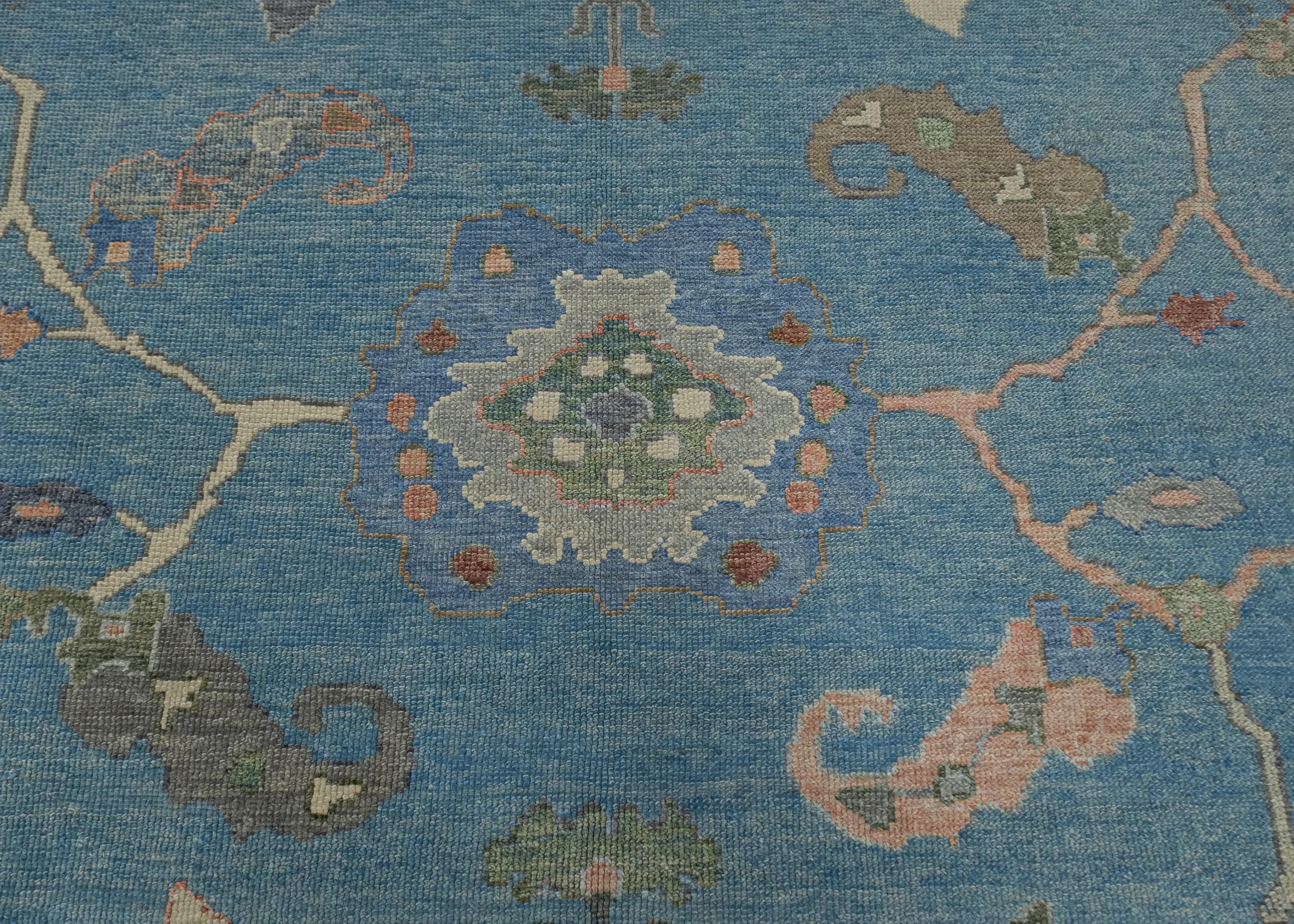 Contemporary Turkish Oushak Rug 9'8
