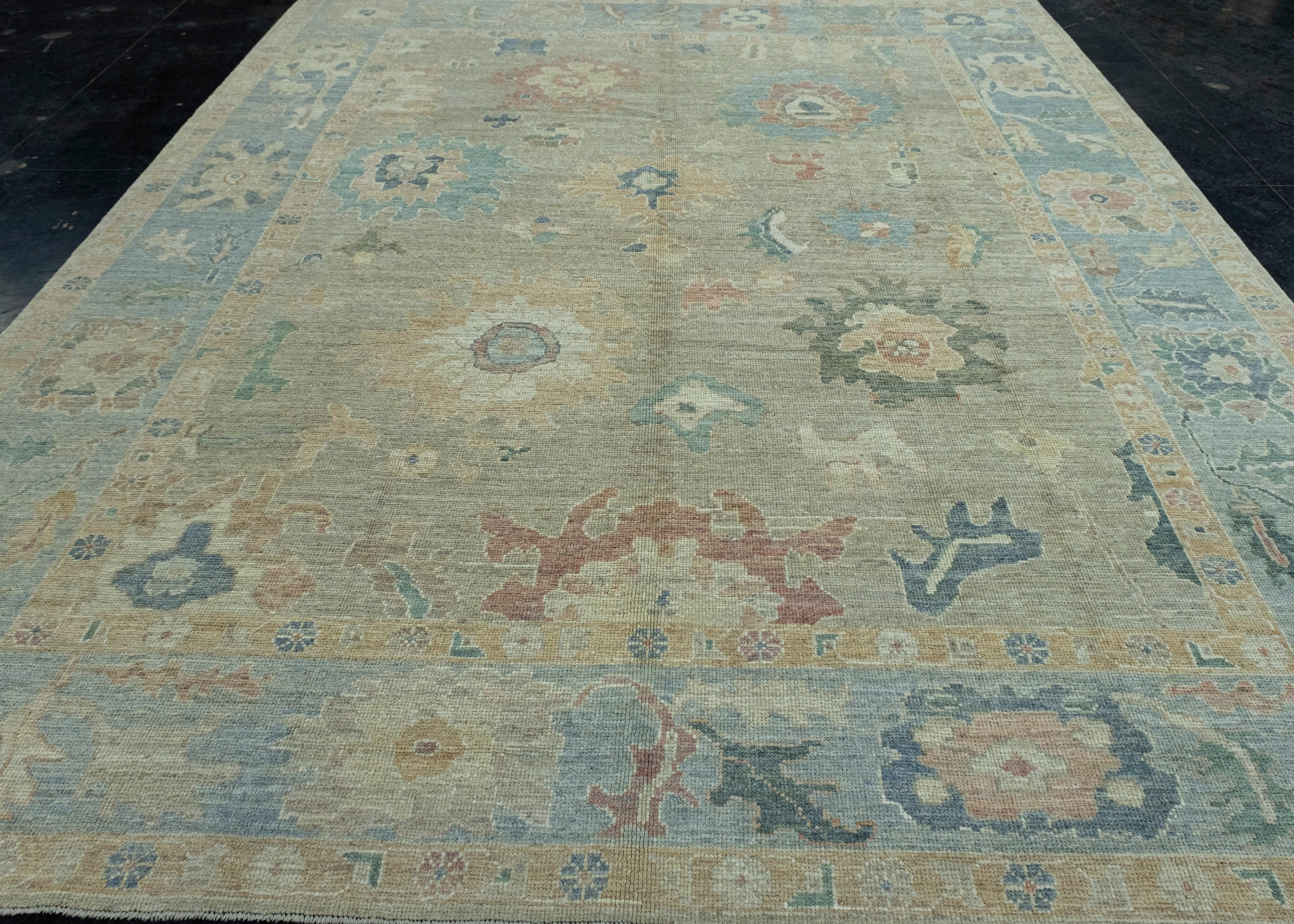 Turkish Oushak Rug 9'9