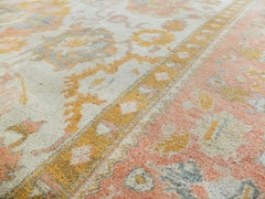 Turkish Oushak Rug Antique, c. 1870s
