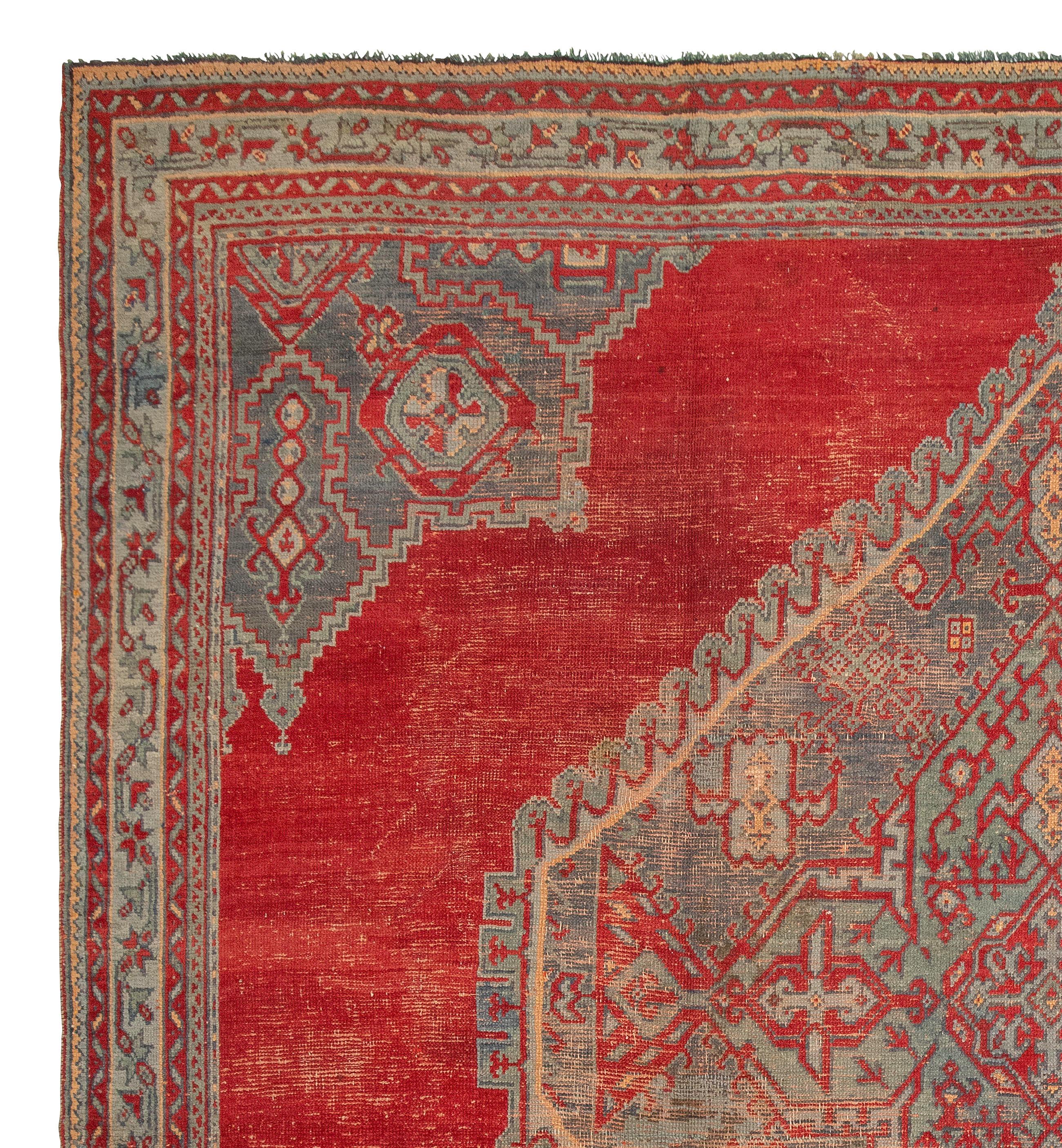 Late 19th Century Turkish Oushak Rug Antique, c. 1880s For Sale