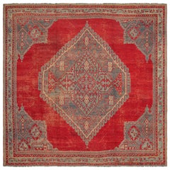 Turkish Oushak Rug Antique, c. 1880s