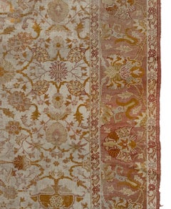 Turkish Oushak Rug Antique, c. 1890s