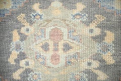 Turkish Oushak Rug Blue & Multicolor Handmade Rug 2'4" x 2'9"