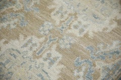 Alfombra Turca Oushak Marrón y Azul Alfombra Floral Hecha a Mano 2'10" x 5'8