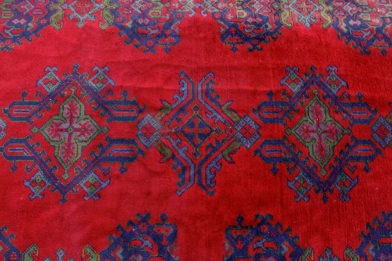 Turkish Oushak Rug Carpet Wool Turkish Ushak Red Green Blue For Sale 1