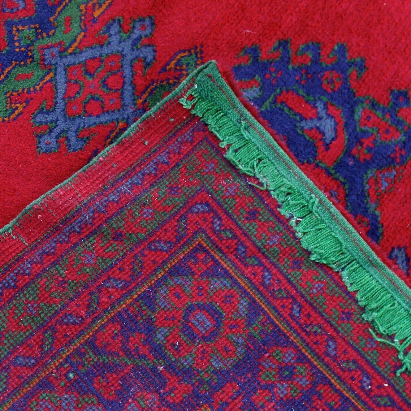 Turkish Oushak Rug Carpet Wool Turkish Ushak Red Green Blue For Sale 4