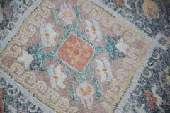 Türkischer Oushak-Teppich, farbenfroher, geometrischer, handgewebter Wollteppich 2'11" x 9'8"