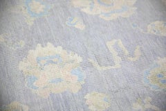 Tapis turc Oushak en laine tissée à la main, bleu et crème 8' x 10'4"