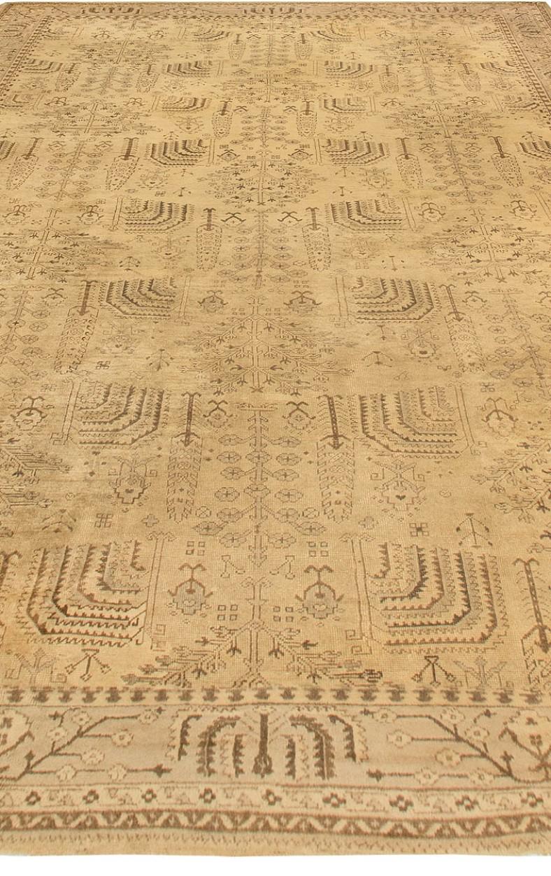 Hand-Knotted Doris Leslie Blau Oversized Antique Turkish Oushak Rug For Sale