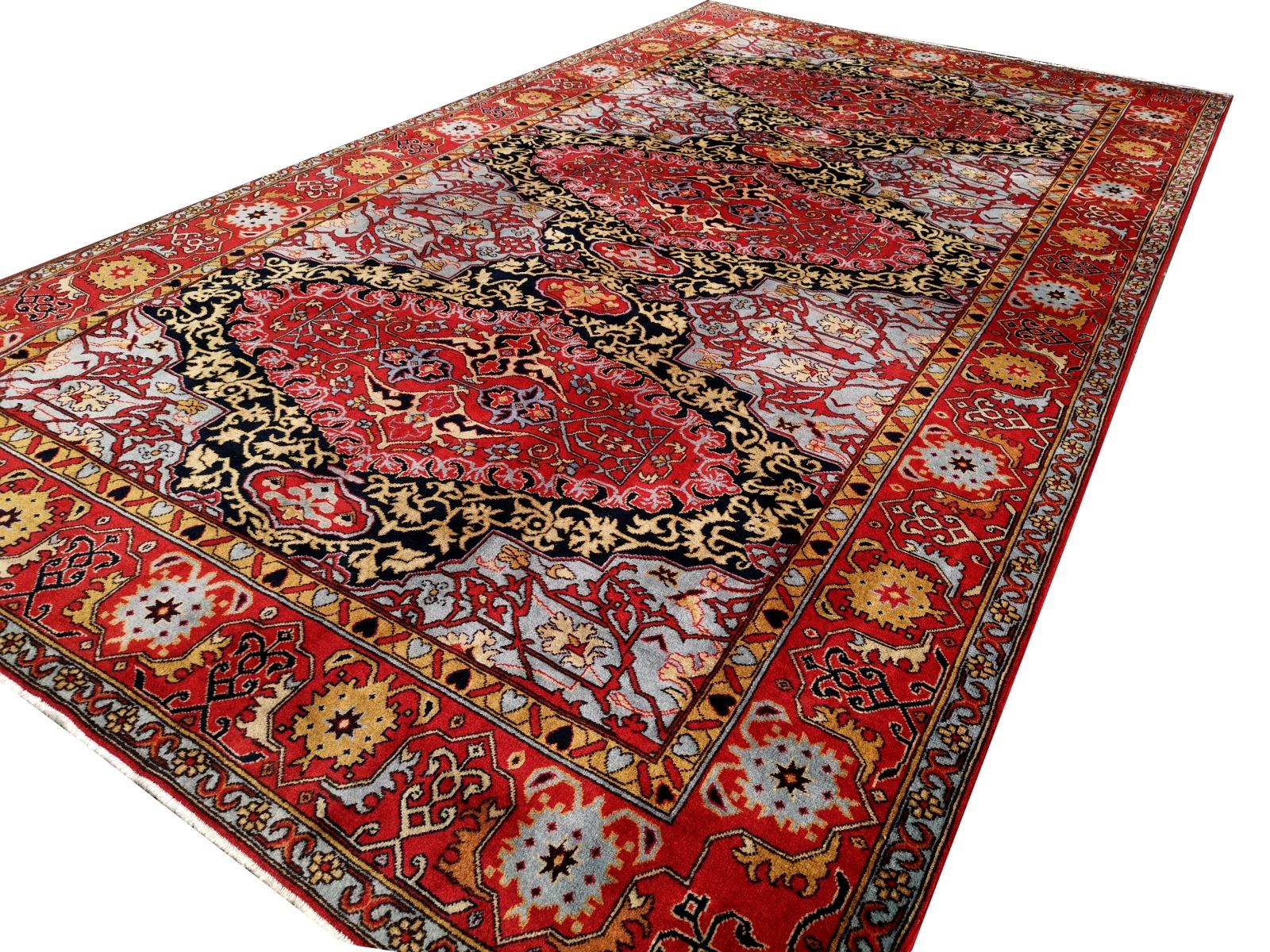 Hand-Knotted Turkish Oushak Rug For Sale