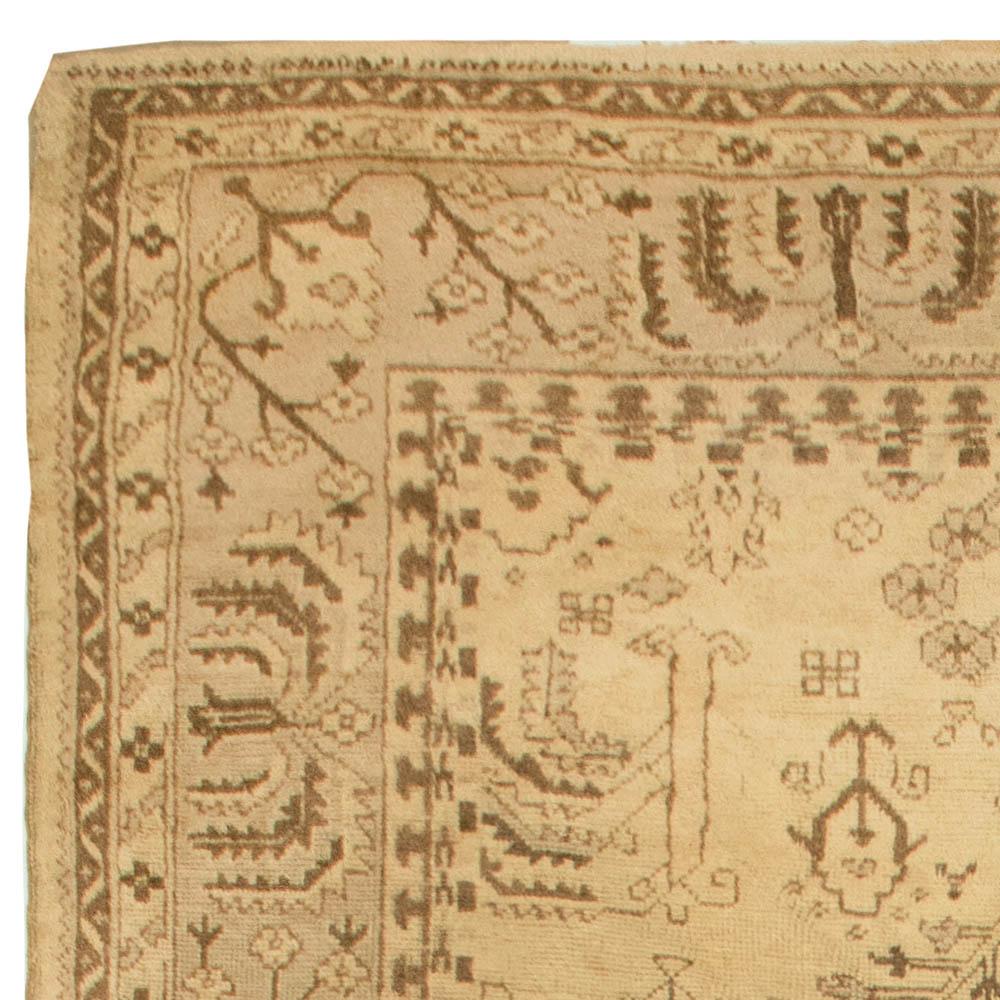 Doris Leslie Blau Oversized Antique Turkish Oushak Rug In Good Condition For Sale In New York, NY