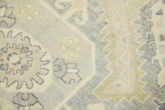 Turkish Oushak Rug Gray Green Ivory Handwoven Wool Rug 4'9" x 6'1"