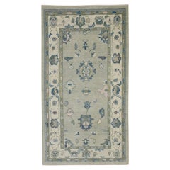 Tappeto turco Oushak Greene & Greene & Greene & Greene, tessuto a mano, 3'8" x 6'7"