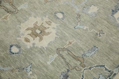 Tapis Oushak turc Greene & Greene Greene tissé à la main Tapis de laine 6'3" x 8'11"