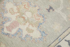 Turkish Oushak Rug Green & Charcoal Handwoven Wool Rug 4'8" x 6'5"