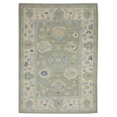 Tappeto Oushak Turco Greene & Greene & Greene Blu Tessuto a mano Tappeto in Lana 6'1" x 8'3"