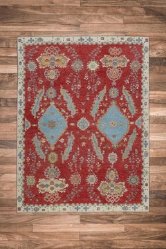 Tappeto turco Oushak Tessuto a mano in lana 8'11 "x 11'11"