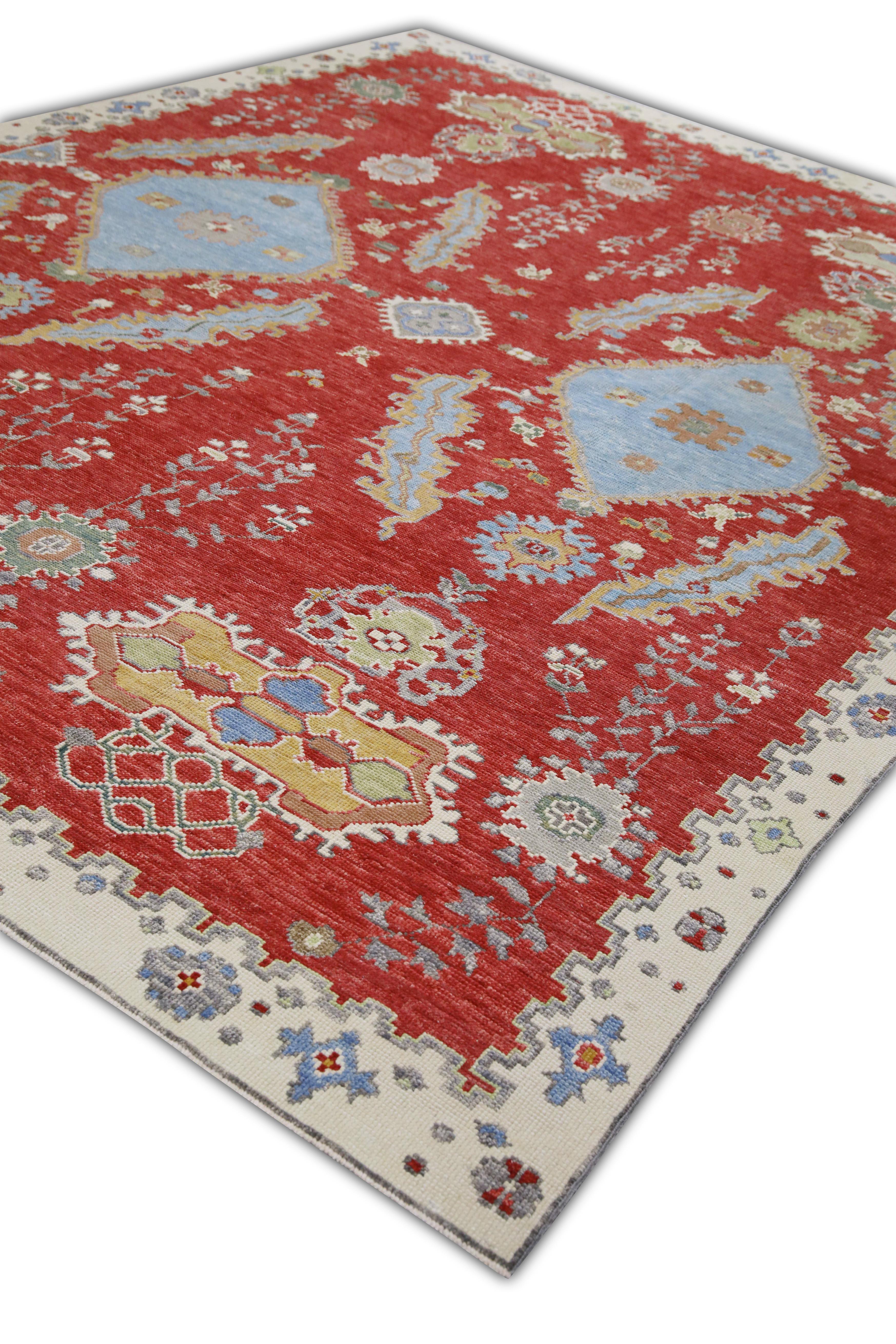 Vegetable Dyed Turkish Oushak Rug Handwoven Wool Rug 8'11