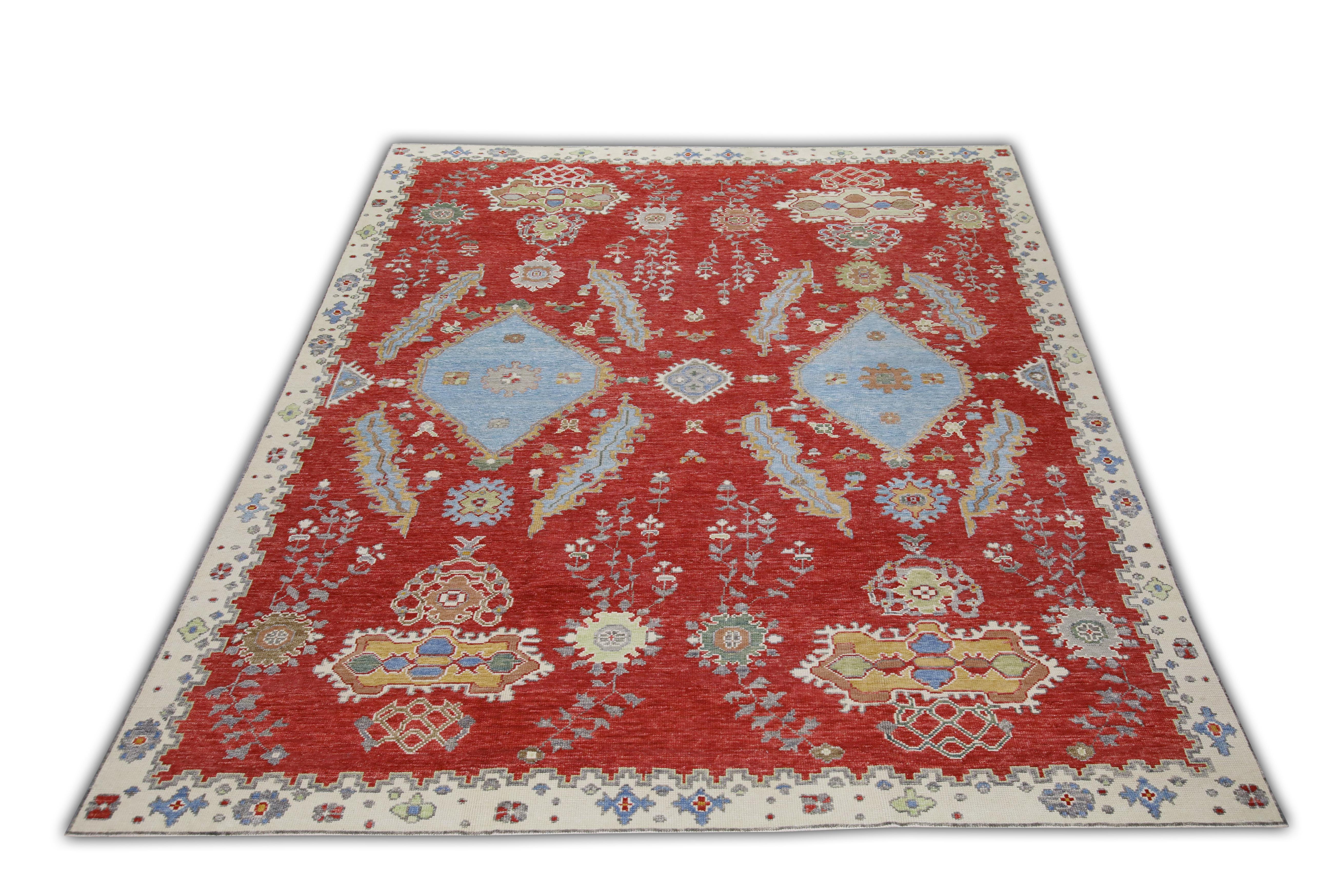 Turkish Oushak Rug Handwoven Wool Rug 8'11