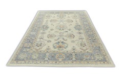 Turkish Oushak Rug Handwoven Wool Rug 9'6"x 13'9"