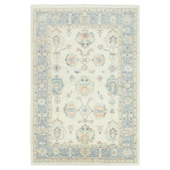 Turkish Oushak Rug Handwoven Wool Rug 9'6"x 13'9"