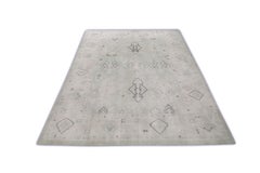 Türkischer Oushak-Teppich aus handgewebter Wolle 9'8"x 12'10"