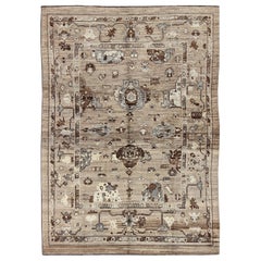 Türkischer Oushak-Teppich aus natürlicher Wolle von Keivan Woven Arts