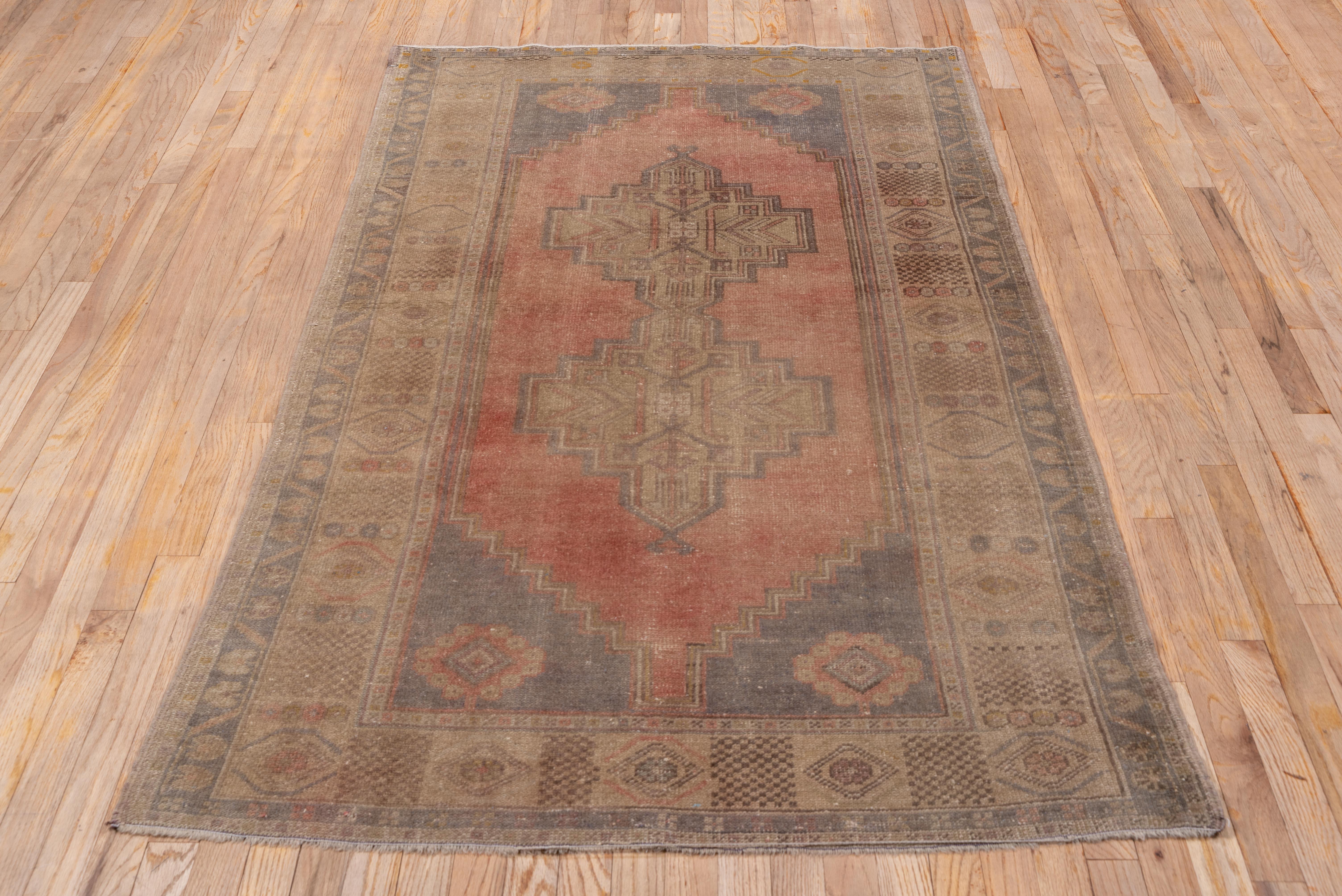 Wool Turkish Oushak Rug in Washed Effect  For Sale