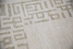 Alfombra turca Oushak Alfombra de lana tejida a mano de color marfil y beige suave 3'3" x 5'2"