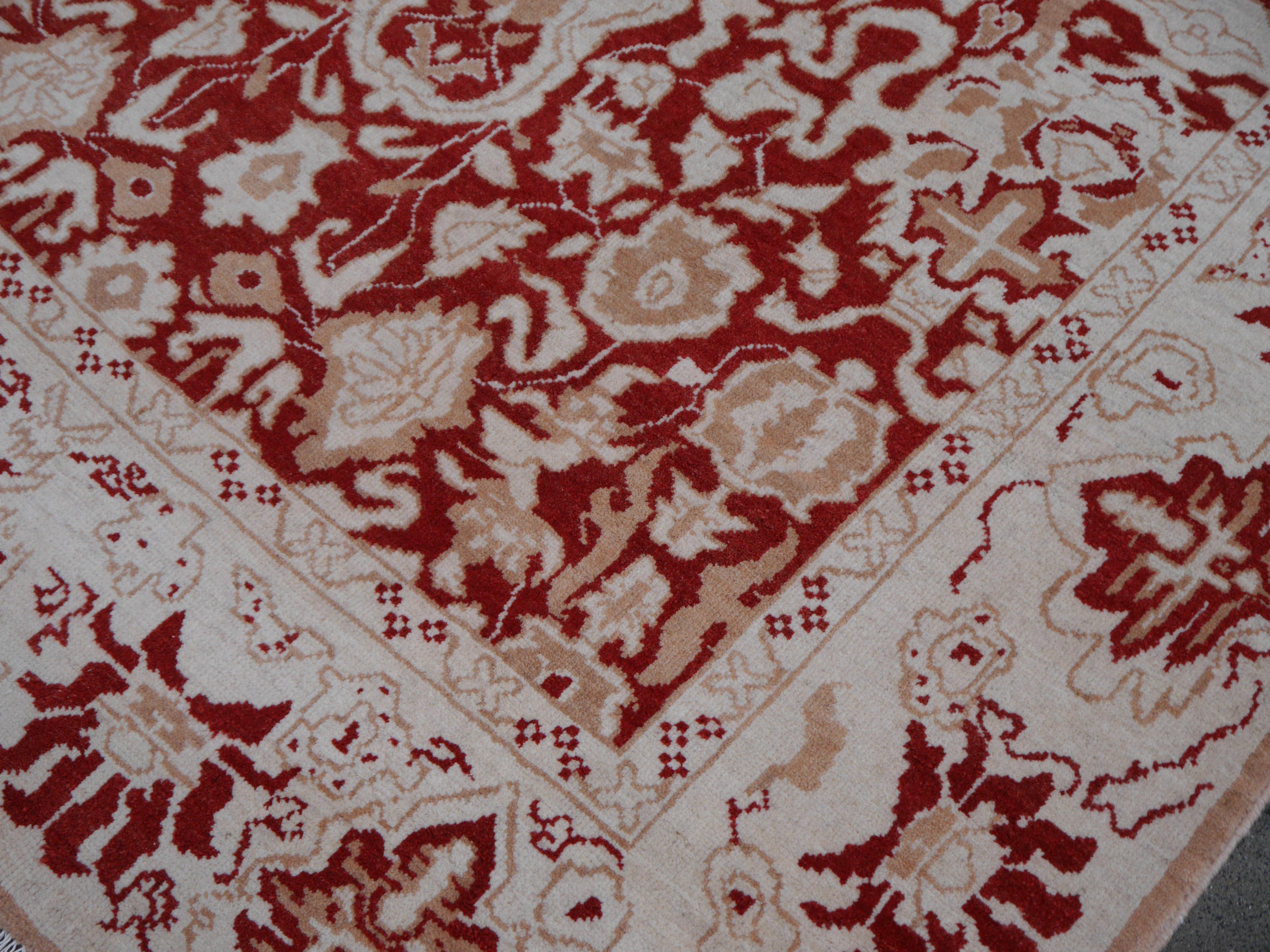 Laine Tapis turc Oushak contemporain neuf en vente