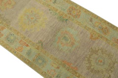 Turkish Oushak Rug Oriental Hand Knotted Rug 2'10" x 11' #934