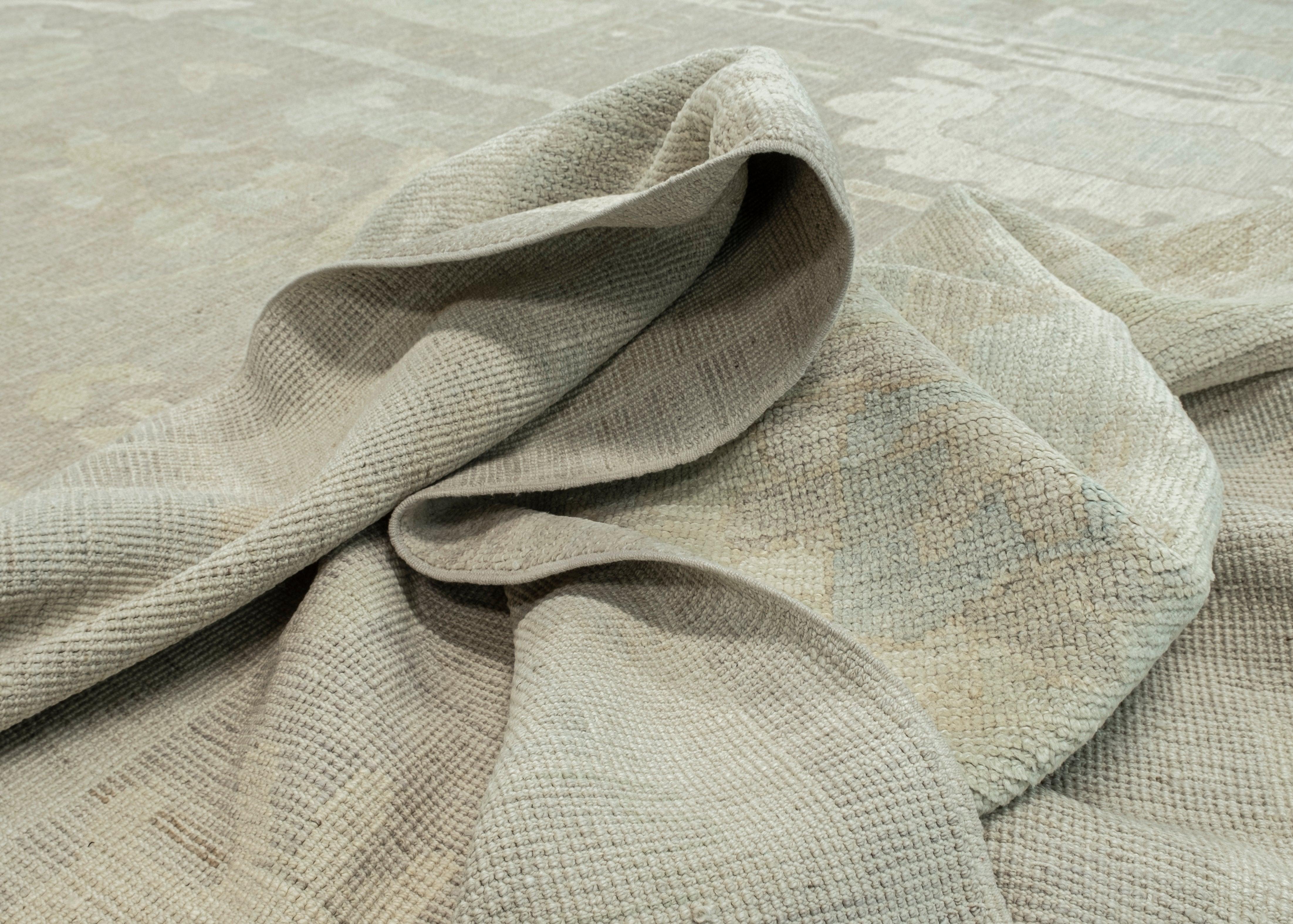 Türkischer Oushak Teppich Orientalisch Handgefertigt 10' x 14'1