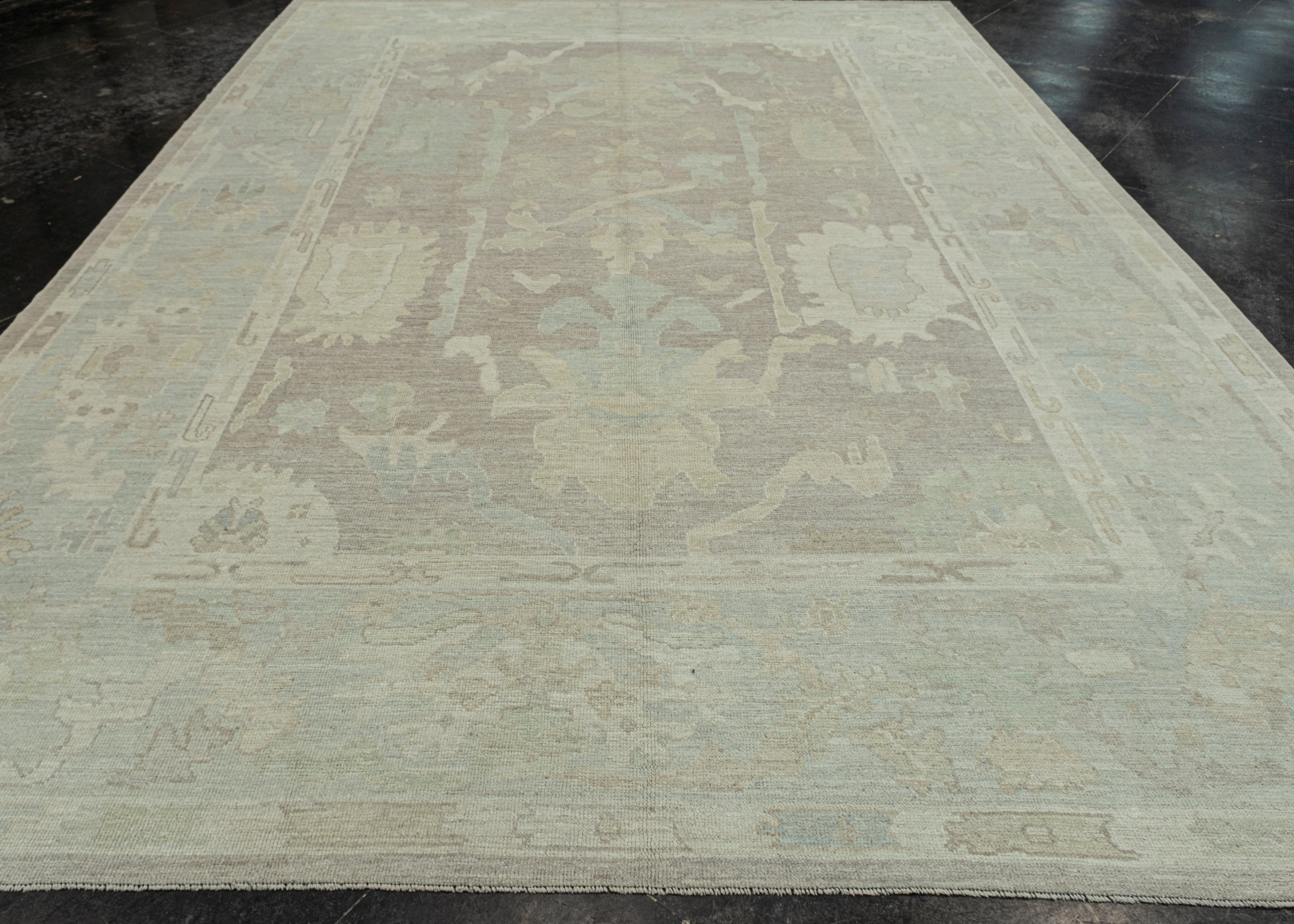 Türkischer Oushak Teppich Orientalisch Handgefertigt 10' x 14'1