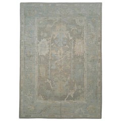 Tappeto Oushak turco orientale fatto a mano 10
x 14
1" #11594