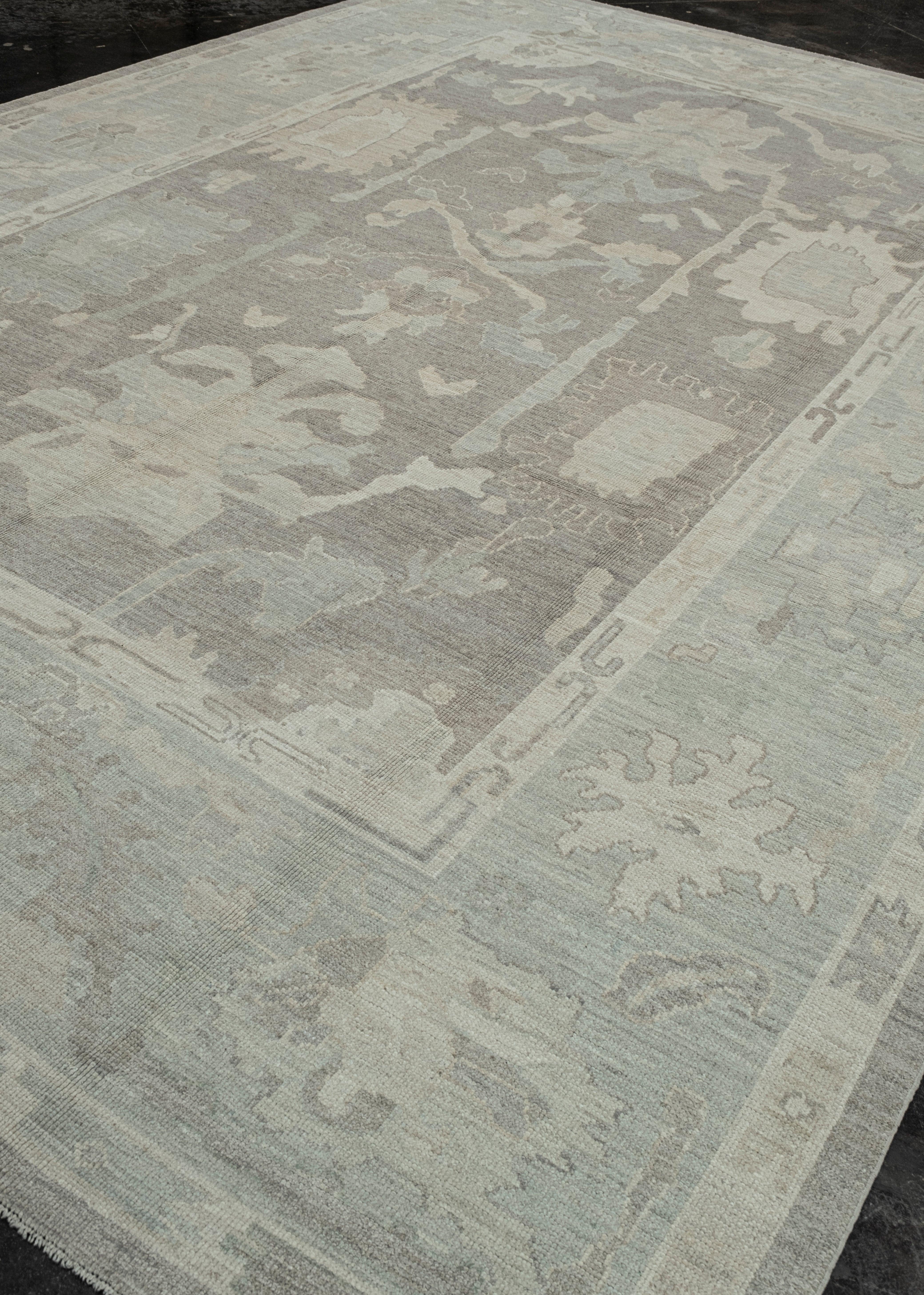 Türkischer Oushak Teppich Orientalisch Handgefertigt 10' x 14'3