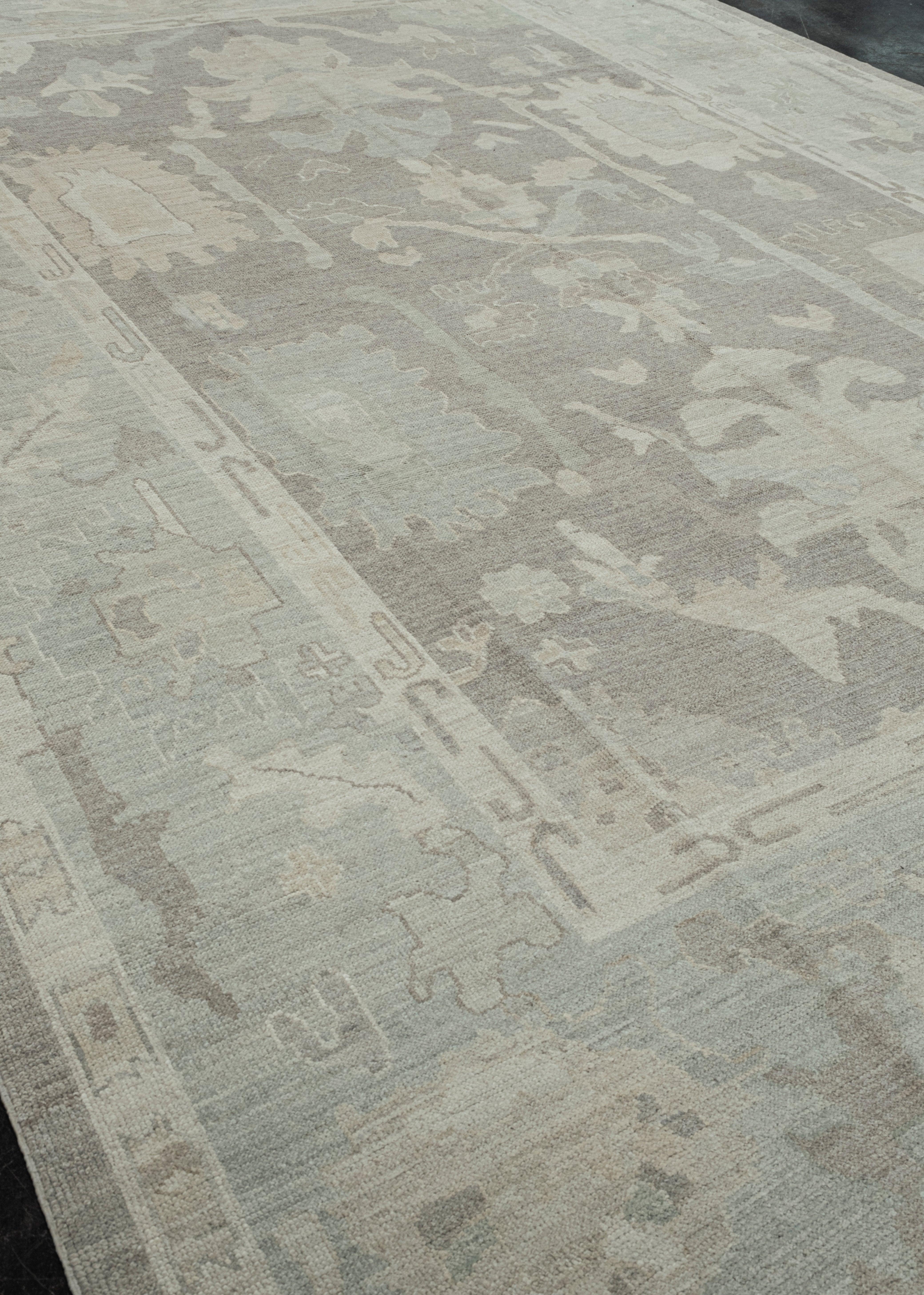Türkischer Oushak Teppich Orientalisch Handgefertigt 10' x 14'3