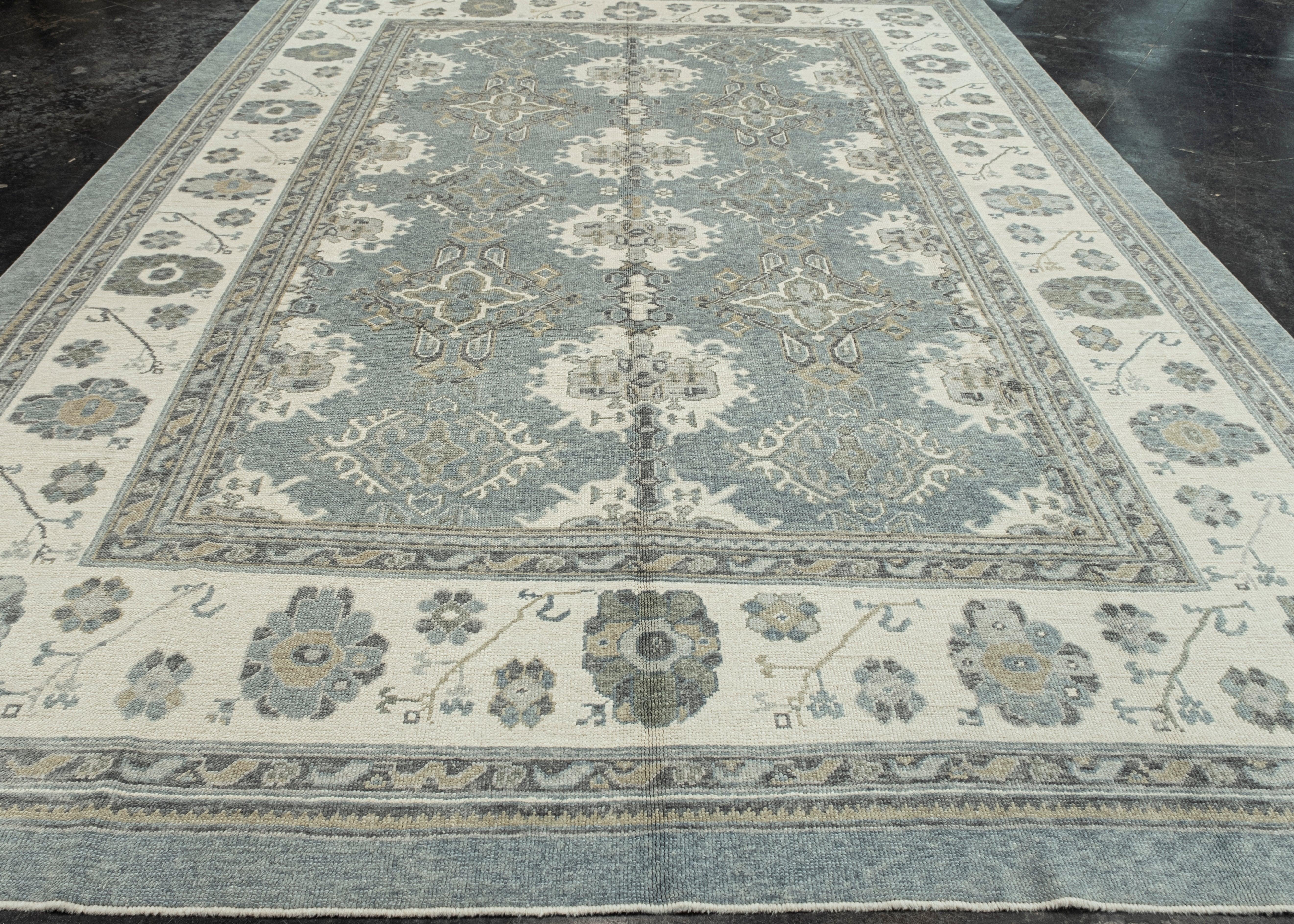 Turkish Oushak Rug Oriental Handmade 10'2