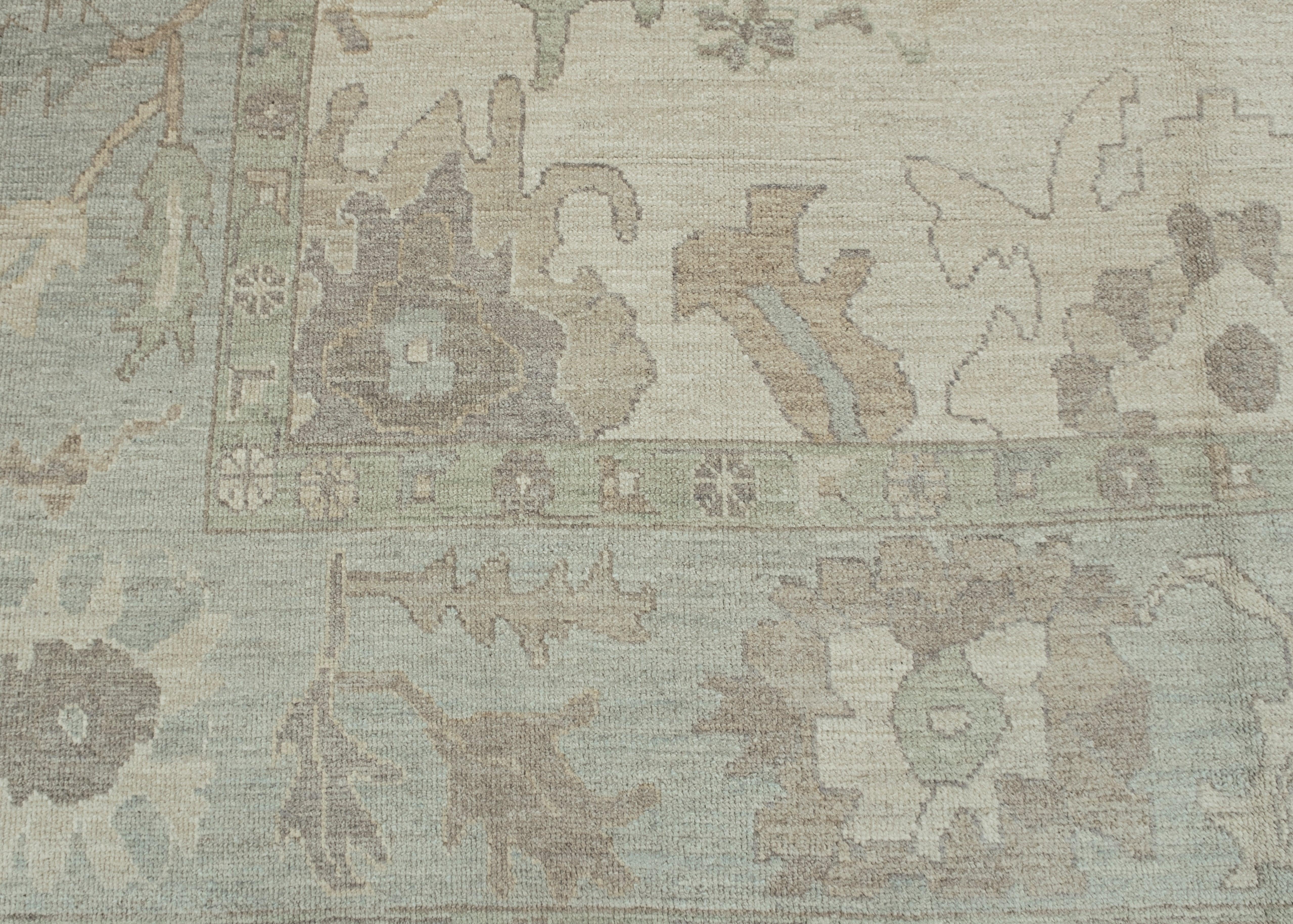 Contemporary Turkish Oushak Rug Oriental Handmade 10'2