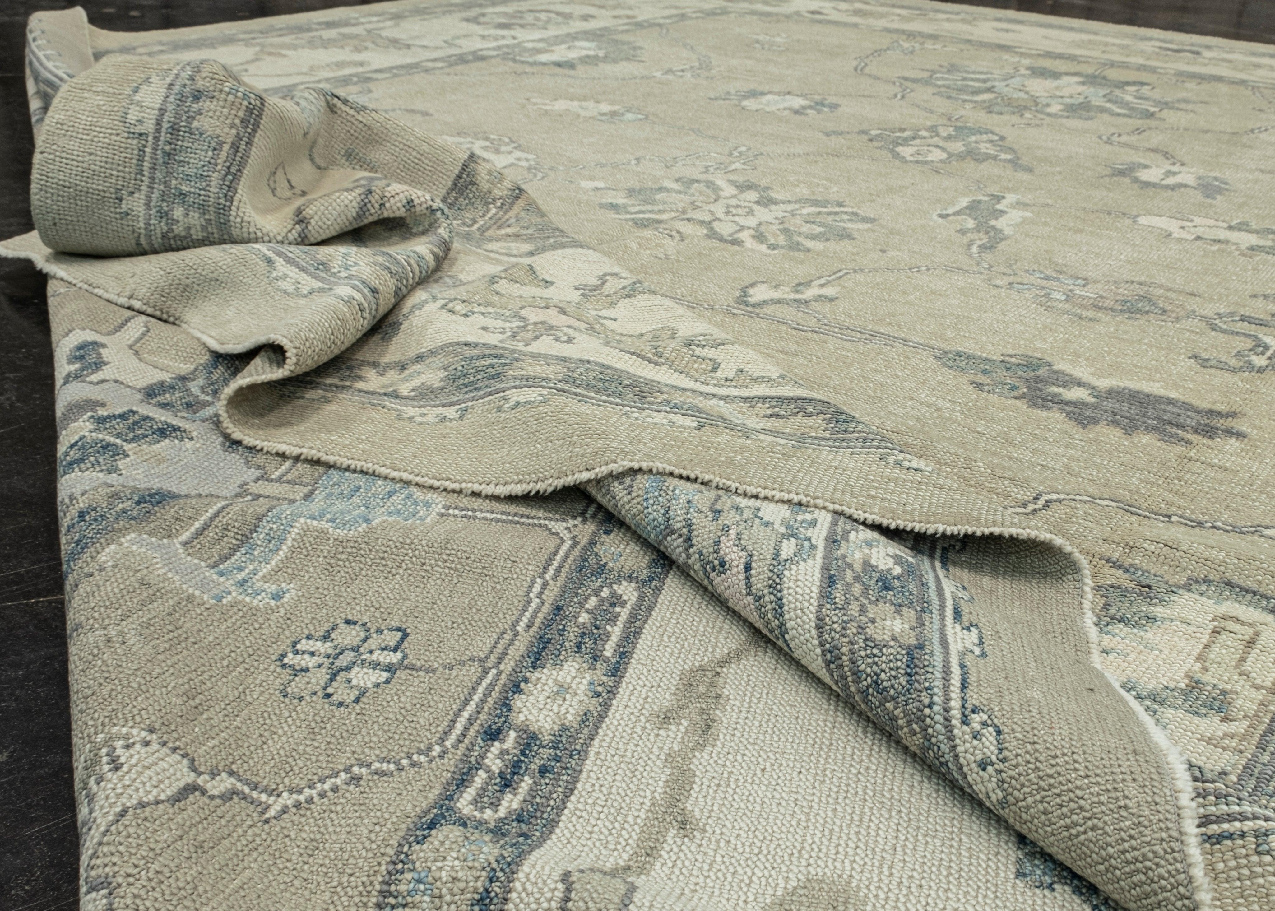 Tapis turc Oushak oriental fait à la main 10'3