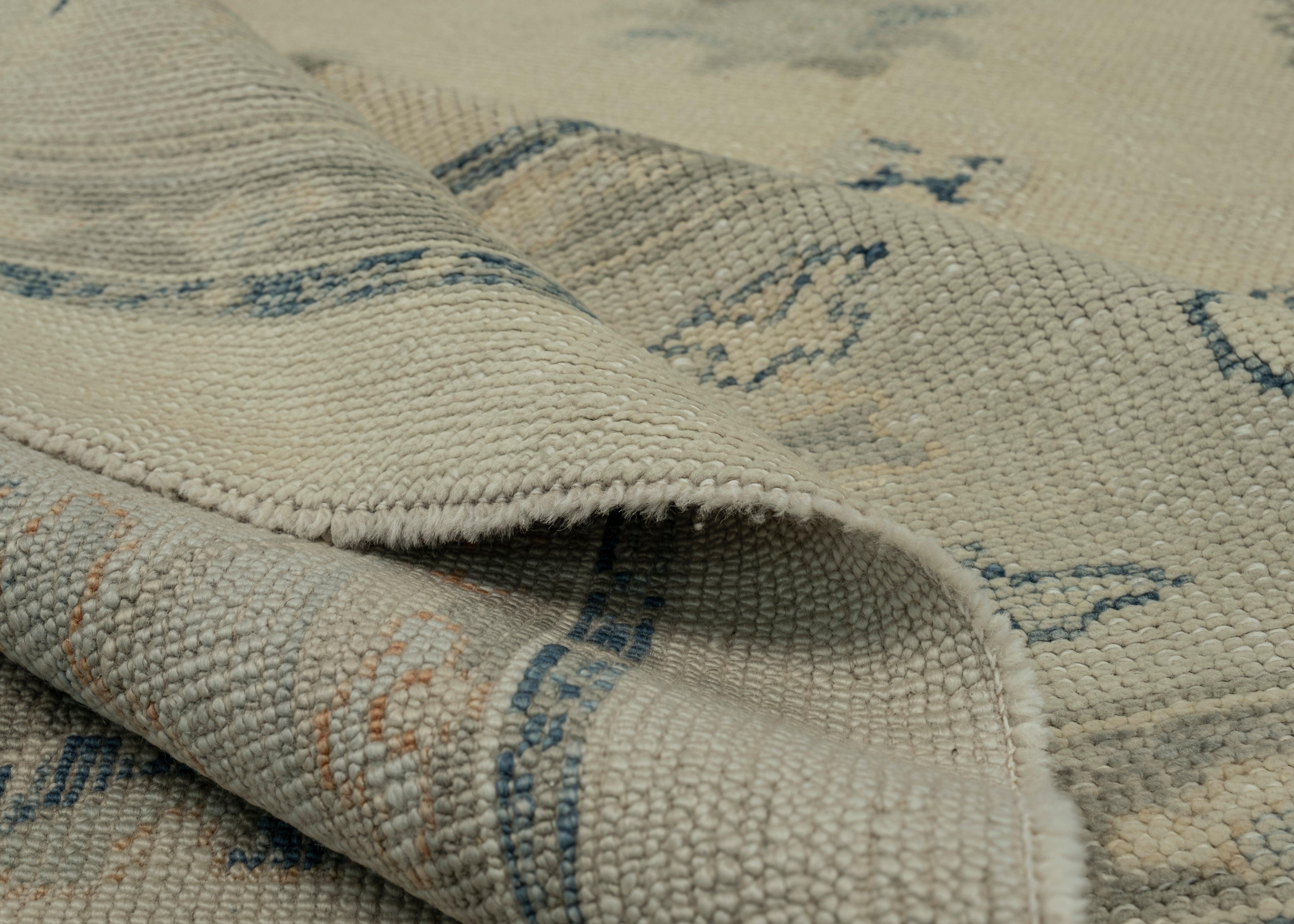 Tapis turc Oushak oriental fait à la main 10'6