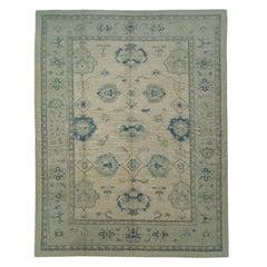 Tapis turc Oushak oriental fait à la main 10'6" x 13'6" n°7549