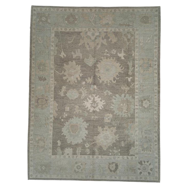 Tappeto Oushak turco orientale fatto a mano 10'8" x 14'2" #12011