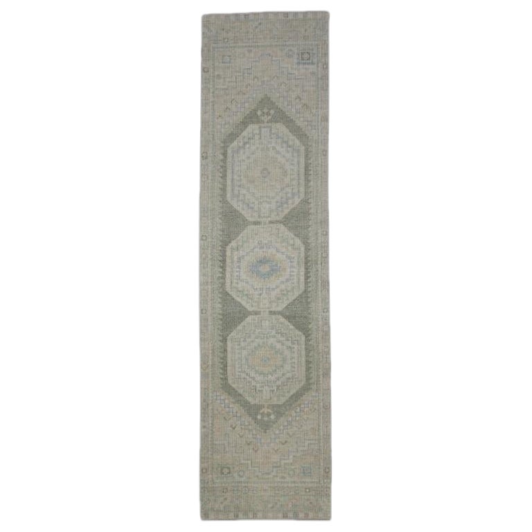 Alfombra Turca Oushak Oriental Hecha a Mano 2'10" x 11'1" #11675