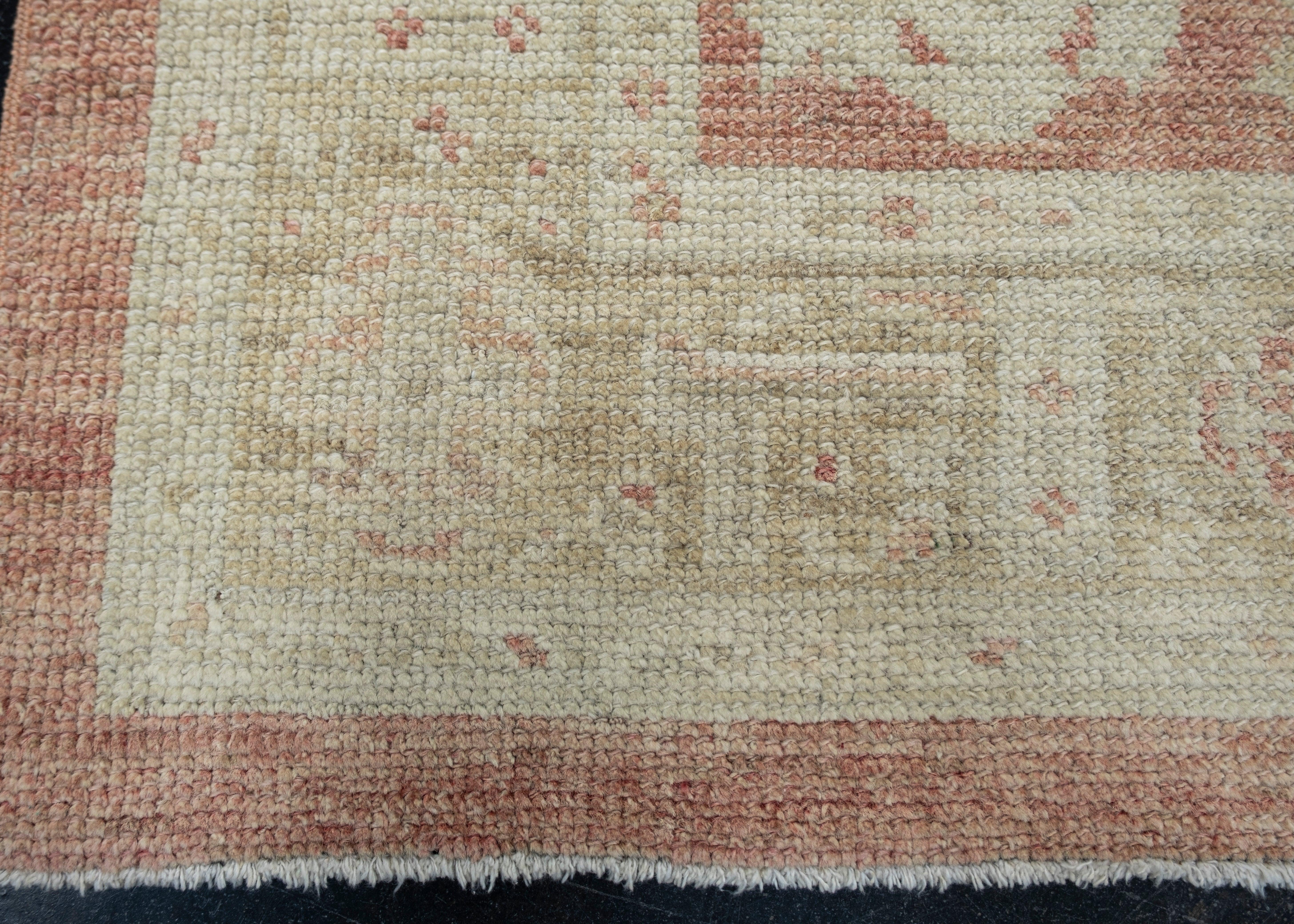 Turkish Oushak Rug Oriental Handmade 2'10