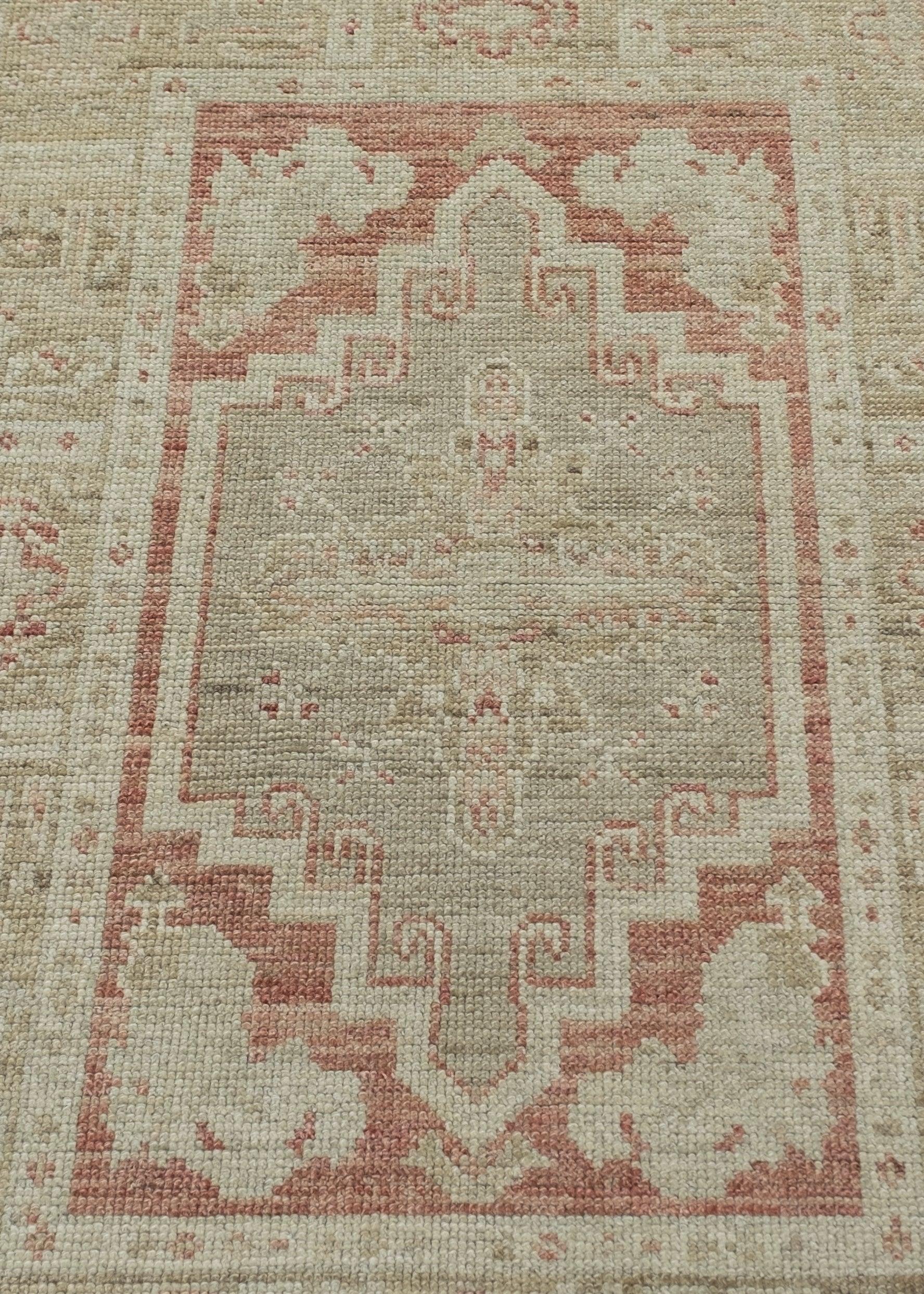 Turkish Oushak Rug Oriental Handmade 2'10
